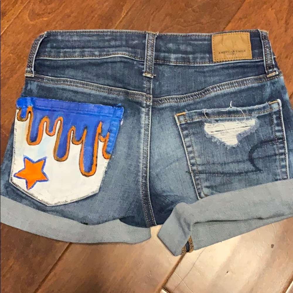 American Eagle super stretch midi jean shorts